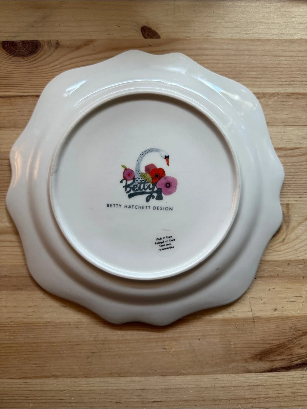 Anthropologie Betty Hatchett Swan Plate